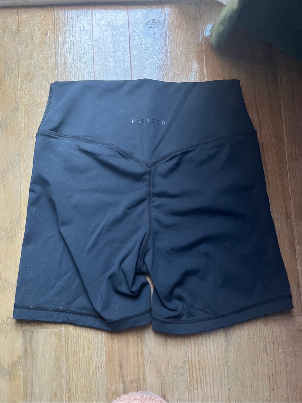 PARAGON Black Athletic Shorts with Subtle Logo - Picture 4 of 5